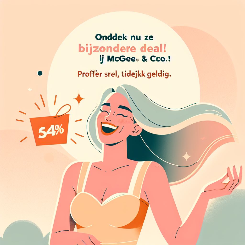 Early bird korting: 20% korting bij eerste bestelling bij McGee & co